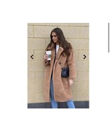 JAYLEY Mocha Faux Shearling Coat OSFM - $71.92 CAD