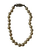 Vintage Faux Pearl Bracelet Silver Tone Clasp Wedding Cottagecore - $14.40