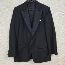 Vintage Christian Dior Tuxedo Jacket Mens 38&quot; Chest Black One Button Uni... - $49.45