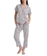 Karen Neuburger Womens Pajamas White Animal Print 2-Piece Short Sleeve P... - $54.69 CAD