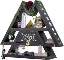 Pracaniz Crystal Shelf With Flap Drawer&amp;Hooks For Wall&amp;Desktop, Moon Shelf For - £37.16 GBP