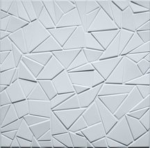 Dundee Deco 3D Wall Panels - Modern Broken Tile Paintable White PVC Wall Panelin - £6.16 GBP+