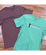 Travis Mathew T Shirt Bundle Men&#39;s Medium Golf Sucks Purple READ - $26.89