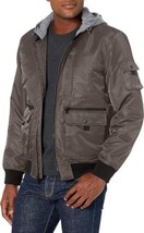 Levi&#39;s Men&#39;s Hooded Utility Soft Rib Knit Bomber Jacket Army Green L Waterproof - $106.42