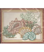 Golden Bee Candamar Designs Stamped Cross Stitch Sea Shells Kit 8&quot; x 10&quot;... - £11.79 GBP