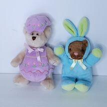 Teddy Bear Purple Eggshell Costume And Bunny Suit Plush Lot Of 2 Stuffed... - €16,60 EUR