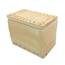 Beige Ceramic Jewelry Box With Lid for Women, Handmade Pottery Small Tri... - $43.59
