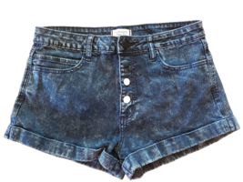 Forever 21 Denim Shorts Womens 29 Acid Wash High Rise Button Fly Jean Cu... - $19.59 CAD