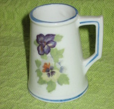 Toothpick Holder with Pansies-Porcelain-Japan - $7.00