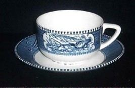 Unused Currier &amp; Ives Star Of The Road Cup &amp; Saucer~Royal China Multi Available - £4.32 GBP