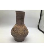 Rare Vintage Thai Red Clay Vase - fish Tribal Design - Collectible Decor” - $1,471.31 MXN