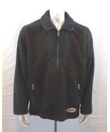 Potent Men&#39;s Gray Brown Long Sleeve Mock 1/2 Zip Fleece Pullover Size Me... - £10.82 GBP