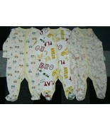 Newborn Long Sleeves Pajama Romper(3-6months)100% Cotton-3pc Pack - £14.14 GBP