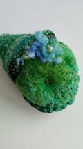 OOAK Toy Alien Green Snail KerLy Fantasy Creatures Art Unique Felted Doll Space - £65.94 GBP