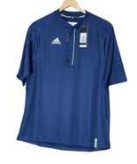 Adidas Size S Small Climalite Shirt 1/4-Zip Navy Blue Athletic Men&#39;s - £26.14 GBP