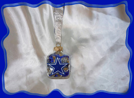 Dallas Cowboys Filled Handmade Holiday Glass Ornament - £3.99 GBP