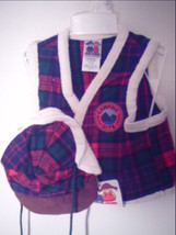 Good Lad - Christmas Boy&#39;s Plaid Flannel Vest and Hat Size 4T - £7.17 GBP