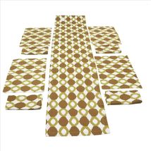 Saro Table Runner Place mat Napkins Set 9 Pieces Ikat Collection Chartreuse - €12,75 EUR