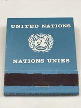 Front Strike Matchbook Cover  United Nations   Nations Unies   gmg  unstruck - £9.89 GBP