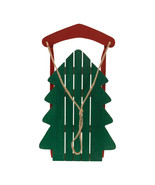 Wood Pine Tree Sled Decor 29.5&quot;H - $117.38 CAD