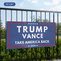 2024 Trump Banner Take America Back – Large Donald Trump Sign incl 4 Whi... - $33.99+