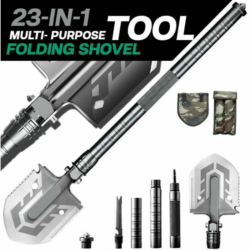 Vel portable tactical shovel set garden multi tool military fold up shovel camping self thumb200