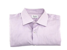 Stenstroms Pink Check Fitted Body Long Sleeve Button Up Dress Shirt Size 17.5 44 - £39.04 GBP