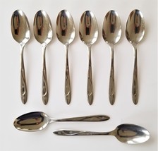 International Americana Star Stainless Flatware 8 Soup Spoons - £27.59 GBP