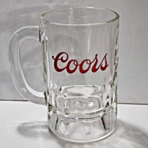Vintage Coors Heavy Glass Shorty Handled Beer Mug 5 &quot; Tall - £7.38 GBP