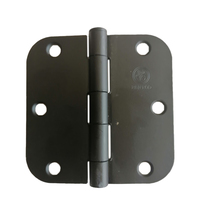 (3) 3.5&quot; Matte Black 3.5&quot;x3.5&quot;  Interior Door Hinges with 5/8&quot; Radius 15... - $20.20