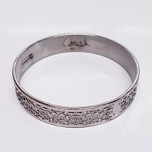 Coach Signature C Silver Tone Bangle Bracelet 1/2 Inch Wide - $18.70