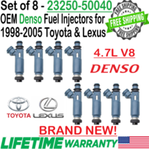 NEW OEM Denso 8Pcs Fuel Injectors For 2001, 02, 03, 2004 Toyota Sequoia 4.7L V8 - £480.88 GBP