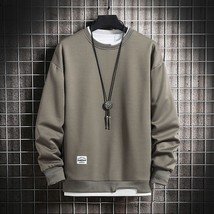  2021 new mens casual sweatshirts hoodie men fake two pieces multi color o neck fashion thumb200