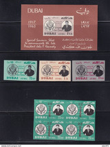Dubai 1964 John F. Kennedy Sheet+Block of 4/stamps MH Imperf 15920 - £31.15 GBP