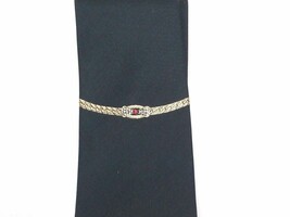 Anbi Mens Vintage Necktie Italy Navy Blue 3&quot; Wide 1960s NWOT Faux Chain ... - $17.77