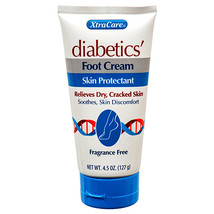 Xtracare diabetics foot cream skin protectant 4.5oz  - $9.99