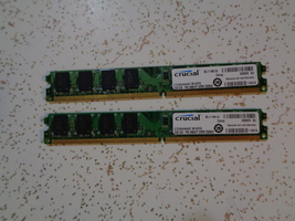 Crucial CT51264AA667 4GB (2GBx2), 240-pin DIMM DDR2 PC2-5300 Memory Modules - £19.93 GBP