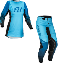 New Fly Racing Lite Blue / Black Dirt Bike Adult Womens MX Motocross Gear - £159.29 GBP