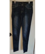 Womens 1 Rock &amp; Royal Dark Blue Indigo Distressed Skinny Denim Jeans - €7,62 EUR