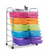 15 Drawer Rolling Storage Cart Tools Scrapbook Paper Office School Organ... - £120.30 GBP