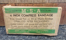 Vintage Mine Safety Appliance Co. 4&#39;&#39; Compress Bandage - $9.99