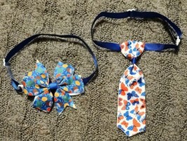 Adjustable Fruit &amp; Butterflies Bow And Tie 2 Piece Set For Small- Medium... - $4.89