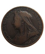 ANTIQUE Over 110 Years Old BRITISH 1900 Victoria One Penny l - £7.96 GBP