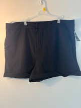 Forever 21+ Womens Plus Size Black Cuffed Shorts With Zipper Closure New... - $9.99