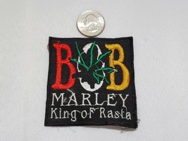 Vintage Bob Marley King of Rasta Sew On Patch Embroidered Rare - £5.39 GBP