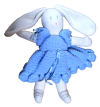 Plush Crochet Bunny, Amigurumi Style/ Heavy Yarn Easter Handmade/VTG - 19&quot; - $28.09