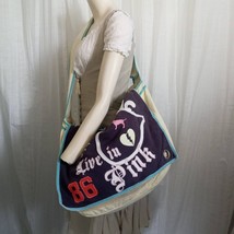 Vintage Victoria&#39;s Secret PINK Duffle X-Large Shoulder Bag Y2K Dog Velve... - $137.75