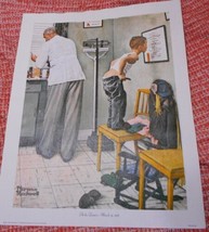 Norman Rockwell Canvas Art Print &quot;At the Doctors&quot; Mar 15, 1958; 1972 Curtis Publ - £15.14 GBP