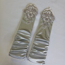 Sexy Women's Nylon Spandex Blend Fingerless Stretch Gray Gloves - One Size image 14