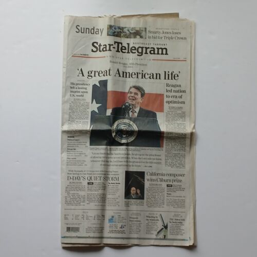 Fort Worth Star Telegram June 6, 2004 Ronald Reagan Death - $9.49